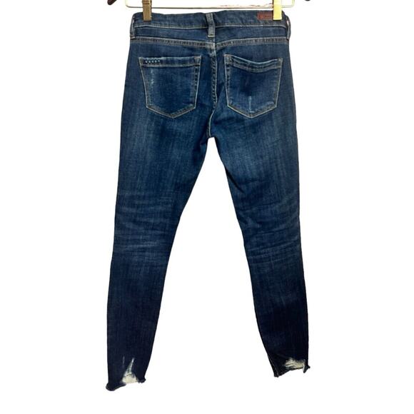 BLANKNYC Crop Skinny Sz 24 Ripped Distressed 27" Inseam Stretch Pant Raw Hem - Picture 6 of 8